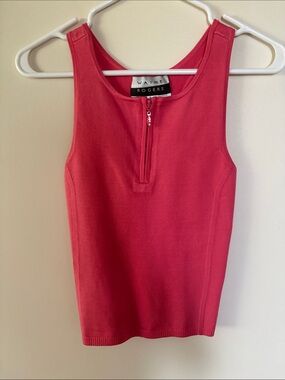 Wayne Rogers Coral Zip-Front Tank